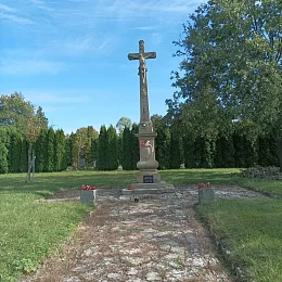 Moved cross from the old cemetery near the 