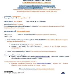 Pozvánka na Školení pro žadatele Fondu malých projektů v rámci programu Interreg Česko-Polsko