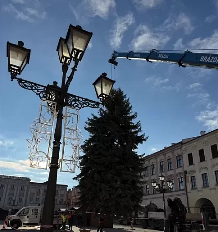 Adventní čas se blíží – vánoční strom už stojí